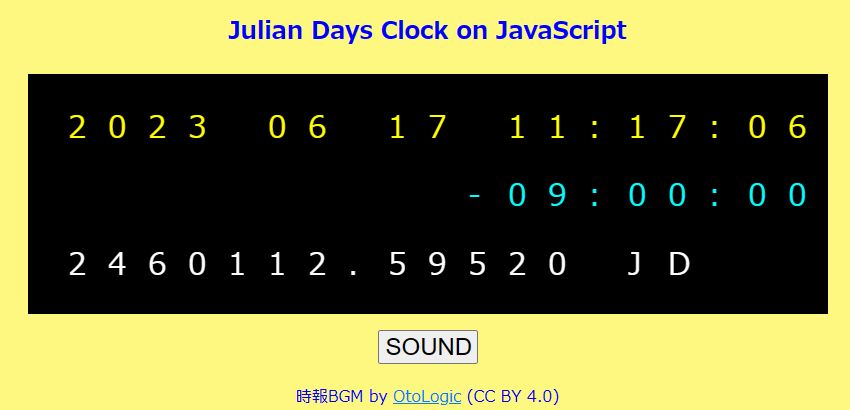 JULIAN DAYS CLOCK